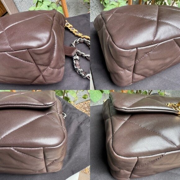 Chanel Medium 19 Shiny Lambskin Quilted Flap Crossbody - Picture 13 of 16